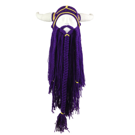Personalized Long Beard Pointed Funny Hat for Halloween Party Purple Hat Purple Beard L58 60cm