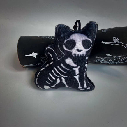 Plush Little Ghost Pillow Cushion Halloween Photo Props Skull Cat Keychain