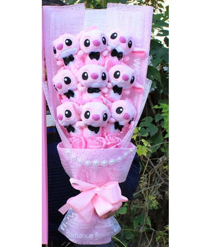 Plush Toy Doll Bouquet - Lilo Stitch Birthday Valentine Gift - Lusy Store LLC
