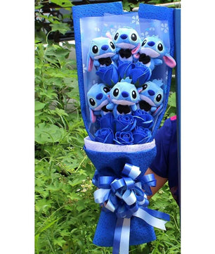 Plush Toy Doll Bouquet - Lilo Stitch Birthday Valentine Gift - Lusy Store LLC