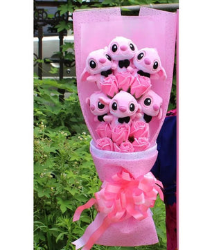 Plush Toy Doll Bouquet - Lilo Stitch Birthday Valentine Gift - Lusy Store LLC