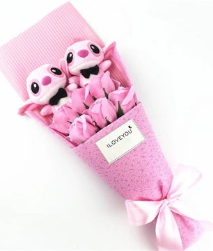 Plush Toy Doll Bouquet - Lilo Stitch Birthday Valentine Gift - Lusy Store LLC