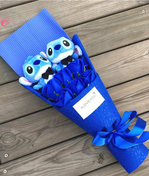 Plush Toy Doll Bouquet - Lilo Stitch Birthday Valentine Gift - Lusy Store LLC