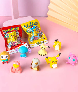 Pokemon Anime Hello Kitty Crayon Pikachu Figure Diy Cartoon Pencil Eraser 32pcs/Set Stationery Kids Gift - Lusy Store LLC