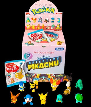 Pokemon Anime Hello Kitty Crayon Pikachu Figure Diy Cartoon Pencil Eraser 32pcs/Set Stationery Kids Gift - Lusy Store LLC
