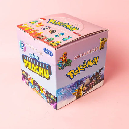 Pokemon Anime Hello Kitty Crayon Pikachu Figure Diy Cartoon Pencil Eraser 32pcs/Set Stationery Kids Gift