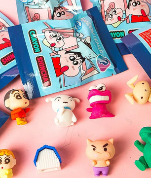 Pokemon Anime Hello Kitty Crayon Pikachu Figure Diy Cartoon Pencil Eraser 32pcs/Set Stationery Kids Gift - Lusy Store LLC