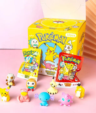 Pokemon Anime Hello Kitty Crayon Pikachu Figure Diy Cartoon Pencil Eraser 32pcs/Set Stationery Kids Gift - Lusy Store LLC