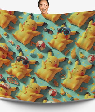 Pokemon Bedding 3D Cute Pikachu Cool Bed Linen For Bedroom - Bedding Set & Quilt Set - Lusy Store LLC