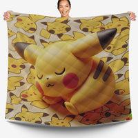 Pokemon Bedding 3D Cute Pikachu Sleep Bed Linen For Bedroom - Bedding Set & Quilt Set - Lusy Store LLC