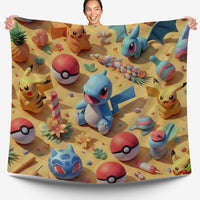 Pokemon Bedding 3D Cute Pikachu Squirtle Summer Bed Linen For Bedroom - Bedding Set & Quilt Set - Lusy Store LLC