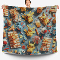 Pokemon Bedding 3D Funny Pikachu Bed Linen For Bedroom - Bedding Set & Quilt Set - Lusy Store LLC