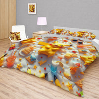 Pokemon Bedding 3D Pikachu Cute Summer Bed Linen For Bedroom - Bedding Set & Quilt Set - Lusy Store LLC