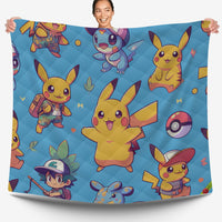 Pokemon Bedding Cute Cartoon Graphics Pikachu Bed Linen For Bedroom - Bedding Set & Quilt Set - Lusy Store LLC