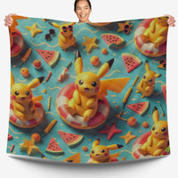 Pokemon Bedding Cute Pikachu Summer Bed Linen For Bedroom - Bedding Set & Quilt Set - Lusy Store LLC