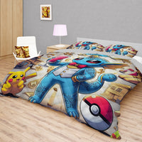 Pokemon Bedding Funny Rich Nidoqueen Bed Linen For Bedroom - Bedding Set & Quilt Set - Lusy Store LLC