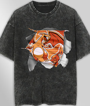 Pokemon tee shirt - 3D funny streetwear vintage t shirt - Unisex hip hop loose tops tees - Lusy Store LLC