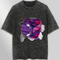 Pokemon tee shirt - 3D funny streetwear vintage t shirt - Unisex hip hop loose tops tees Dark Gray