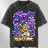 Pokemon tee shirt - Pikachu streetwear vintage t shirt - Unisex hip hop loose tops tees - Lusy Store LLC