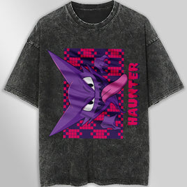 Pokemon tee shirt - Streetwear vintage t shirt - Unisex hip hop loose tops tees Dark Gray