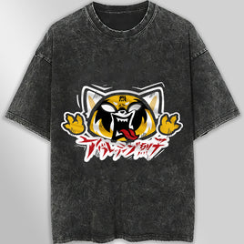 Pokemon tee shirt - Streetwear vintage t shirt - Unisex hip hop loose tops tees Dark Gray