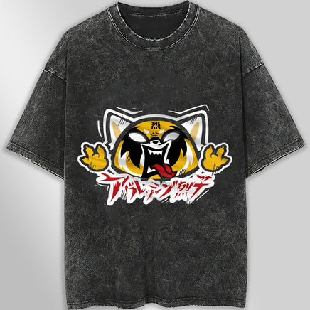 Pokemon tee shirt - Streetwear vintage t shirt - Unisex hip hop loose tops tees Dark Gray