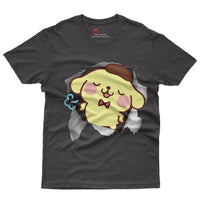 Pompompurin t shirt - Cute funny graphic tees - Unisex novelty cotton t shirt Black