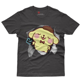 Pompompurin t shirt - Cute funny graphic tees - Unisex novelty cotton t shirt Black