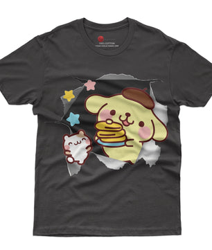 Pompompurin t shirt - Cute funny graphic tees - Unisex novelty cotton t shirt - Lusy Store LLC