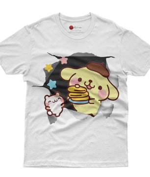 Pompompurin t shirt - Cute funny graphic tees - Unisex novelty cotton t shirt - Lusy Store LLC