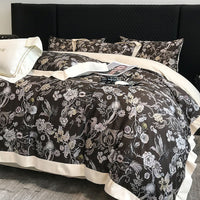 Premium 100-piece Long-staple Cotton Bed Sheet Set - American Style Ali Garden Gray