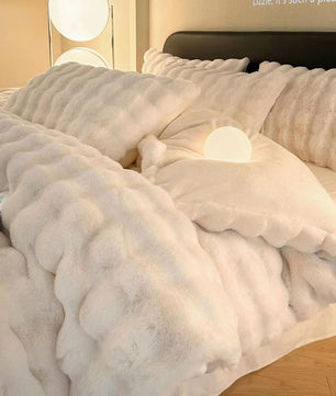 Premium Four - piece Milky Fiber Thermal Coral Fleece Plush Set - Lusy Store LLC
