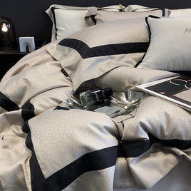 Premium Tencel Cotton Vintage Active Print Bedding Set (4-piece) Bisha