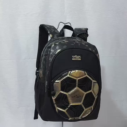 Soccer Backpack Golden Football Backpack Children's Bag 7-16 Years