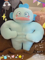 Lusy Store LLC HangYoDon Ugly Fish Plush Creative Funny Muscle Pillow Plush Toys Kawaii Stuffed Gift Stuffed Animals