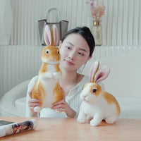 Lusy Store LLC Fluffy Easter Bunny Plush Toy | Long Ear Rabbit Pillow | 9.4-11.8 in | Lusy Store Stuffed Animal