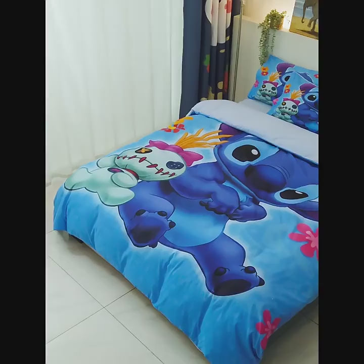 Lusy Store LLC My Melody Kuromi Cinnamoroll Pochacco Quilt Cover Pillowcase Girls Bedroom Twin Single Double Bedding set