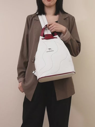 Leather Backpack Zipper Female Teenage Girls Chest Bag Travel BackPack