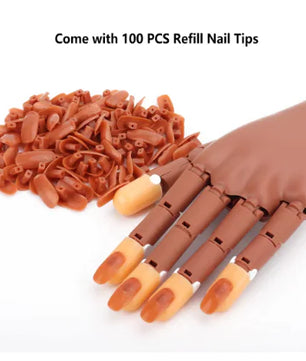 Manicure practice hand activity prosthetic hand - Lusy Store LLC 