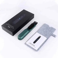 Beard Straightener Comb Green USB 1