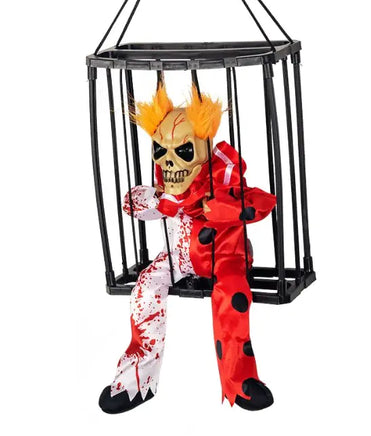 Halloween Glow Cage Ghost Red Clown
