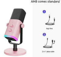 Dynamic Noise Reduction Multifunctional Microphone Pink