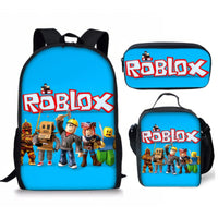 Roblox Backpack 3D Primary and Secondary School Students Backpack 3pcs/set - Lusy Store LLC