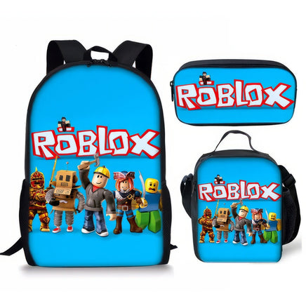 Roblox Backpack 3D Primary and Secondary School Students Backpack 3pcs/set - Lusy Store LLC