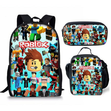 Roblox Backpack 3D Primary and Secondary School Students Backpack 3pcs/set - Lusy Store LLC