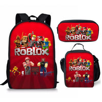 Roblox Backpack 3D Primary and Secondary School Students Backpack 3pcs/set - Lusy Store LLC