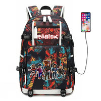 Roblox Backpack Student Schoolbag Computer Bag Gift for Girls Kids Boys Colorful-8 18.5"x11.8"x5.9"