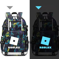Roblox Backpack Student Schoolbag Computer Bag Gift for Girls Kids Boys Colorful-17 18.5"x11.8"x5.9"