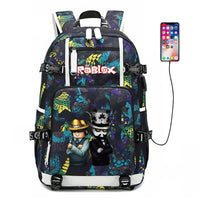 Roblox Backpack Student Schoolbag Computer Bag Gift for Girls Kids Boys Colorful-13 18.5"x11.8"x5.9"
