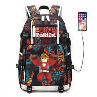 Roblox Backpack Student Schoolbag Computer Bag Gift for Girls Kids Boys Colorful-5 18.5"x11.8"x5.9"